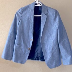 Denim button up coat jacket blazer